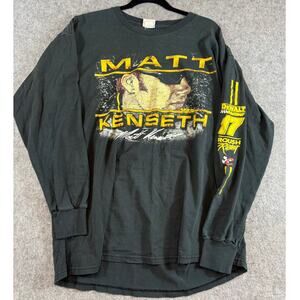 Vintage Y2K Matt Kenseth NASCAR Shirt Men XL Black Long Sleeve Racing Streetwear
